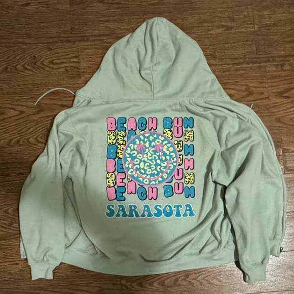 ‘Sarasota’ graphic Zip Up Hoodie - Back Graphic - Picture 6 of 6